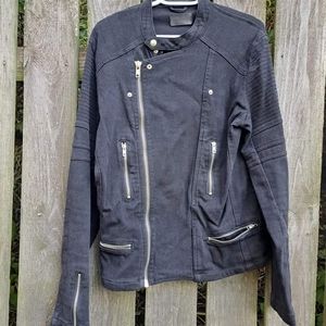 Men's ASOS Asymetrical Zipper Denim Jacket M